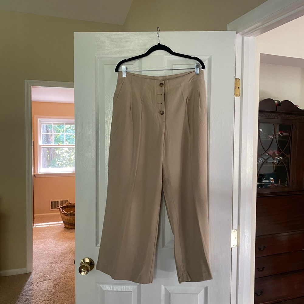 LOFT wide leg crop pants Size 14